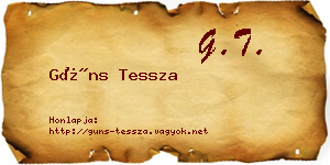 Güns Tessza névjegykártya